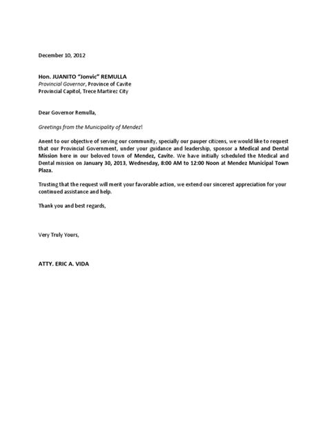 write  letter requesting financial