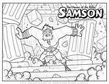 Samson Coloring Pages Bible Printable Sunday School Deviantart sketch template