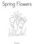 spring flowers coloring page twisty noodle