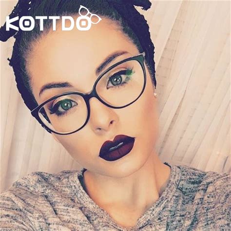 Kottdo Fashion Women Cat Eye Eyeglasses Frame Men Optical Glasse Frame