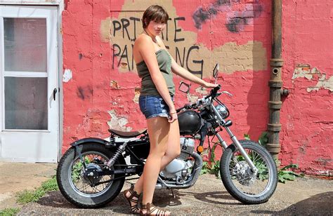 biker gal photograph by oscar williams