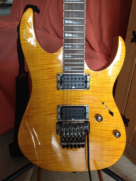 photo ibanez rgdxfm ibanez rg series rgdxfm amber  audiofanzine