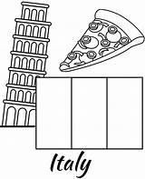 Coloring Pages Italy Flag Flags Italian Printable Piza Kids Sheet Color Children Countries Topcoloringpages Country Book Pizza sketch template