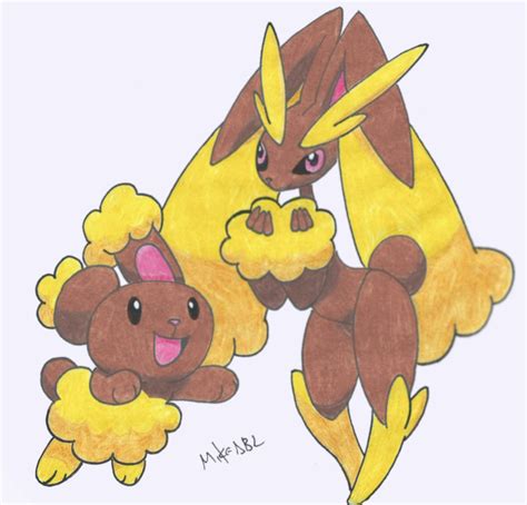 buneary and lopunny by mikees on deviantart