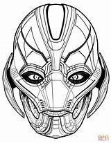 Avengers Marvel Coloring Pages Drawing Ultron Face Hulkbuster Printable Paper Marvels sketch template