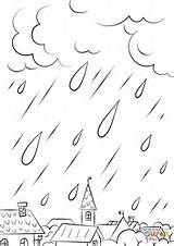 Lluvia Tejados Lloviendo Lluvias Precipitaciones sketch template