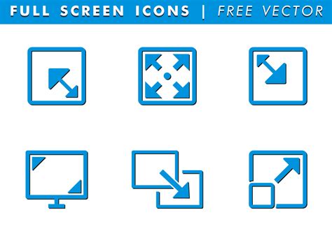 full screen icons  vector   vector art stock