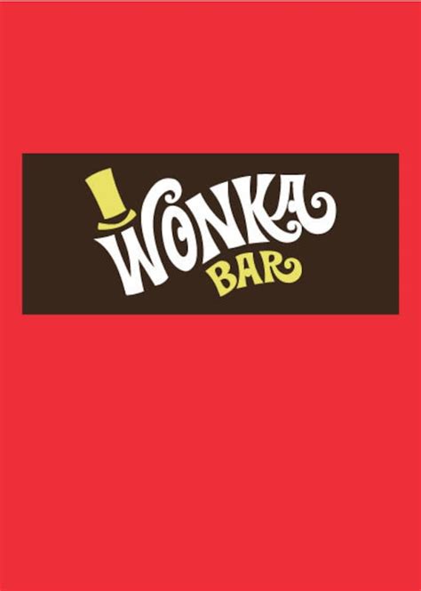 wonka bar label regular large  hershey bar size etsy australia