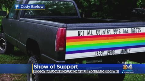 oklahoma man shows support to lgbtq community decorates truck with