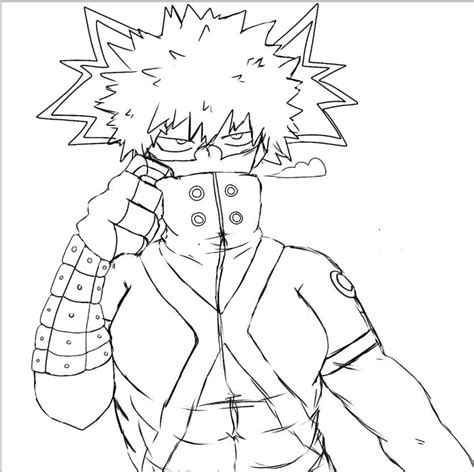 hero academia bakugou coloring pages