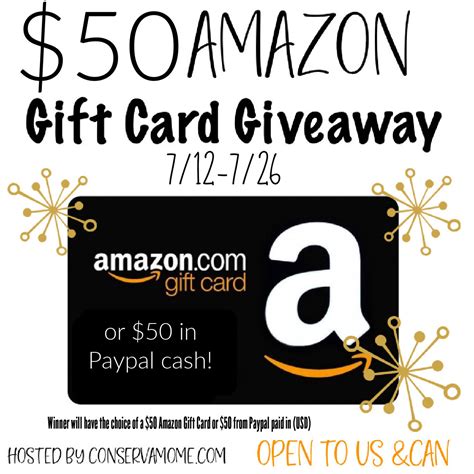 choice   amazon gift card  paypal cash giveaway toms