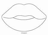 Mouth Lips Organs Sense Template Coloring Lip Templates Pages Sketch Kiss sketch template