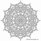 Coloring Mandala Geometric Pages Printable Color Kids Complex Square Colouring Geometry Print Adult Sacred Pattern Advanced Patterns Mandalas Sheets Pdf sketch template