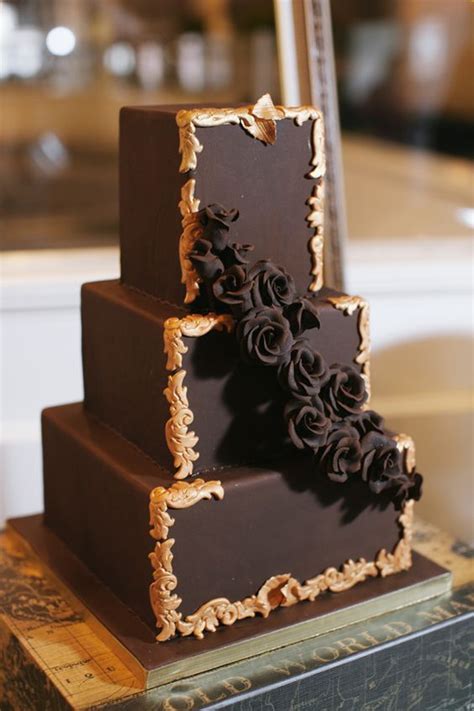 chocolate wedding cakes for fall weddings sure to surprise
