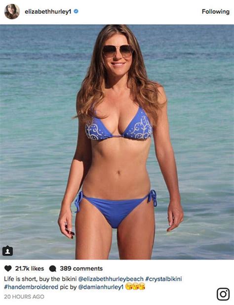 Elizabeth Hurley 51 Oozes Sex Appeal As Her Ample Bust Spills Out Of