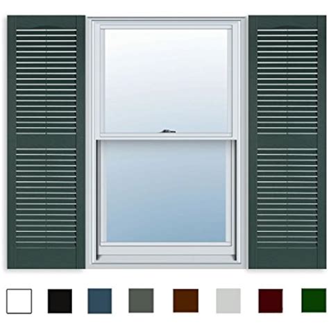 standard louver exterior vinyl window shutters heritage green home
