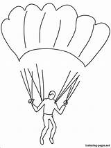 Coloring Pages Skydiving Parachuting Getcolorings sketch template