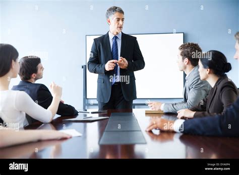 executive making   business meeting stock photo alamy