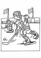 Coloring Hockey Pages Kids Popular sketch template