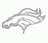 Broncos Coloring Denver Pages Printable Bronco Logo Line Library Clipart Sports Popular Coloringme Template sketch template
