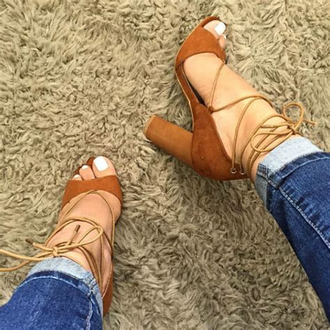 chunky lace  sandal high heels myshoebazar