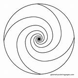 Espirales Ratio Fibonacci Mandalas Designlooter sketch template