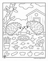 Printables Hedgehogs Woojr Wahrnehmung Preschool Woo Versteckte Malen Alanamode Fichas Escondidos sketch template