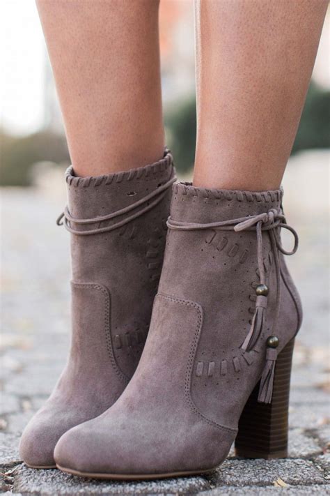 All The Drama Dark Taupe Ankle Boots At Taupe