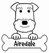 Terrier Airedale sketch template