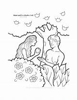 Coloring Bible Adam Pages Eve God Disobey Kids Stories Popular sketch template