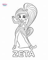 Shimmer Zeta Sorceress sketch template