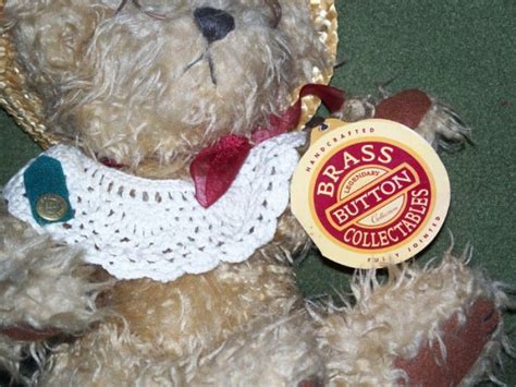 brass button bear of joy rosie bear vintage mwt