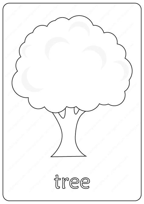printable tree coloring page book  tree coloring page coloring