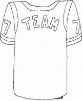 Jersey Coloring Baseball Football Pages Getcolorings Nfl sketch template