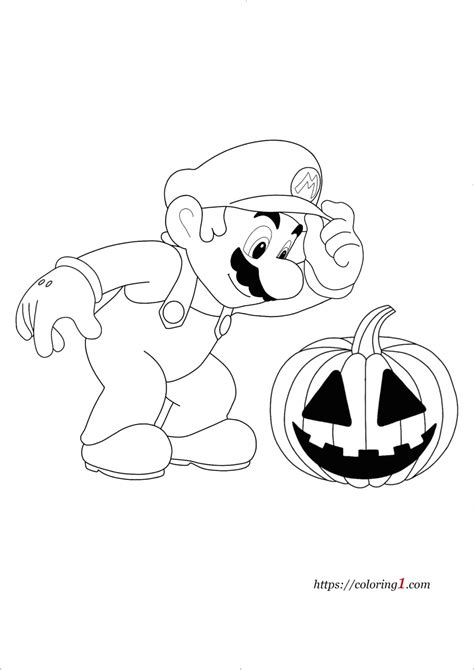 mario halloween coloring pages   coloring sheets