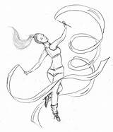 Dancer Ribbon Violet Deviantart Downloads sketch template