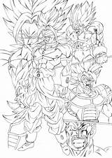 Broly Goku Saiyan Ssj4 Gohan sketch template