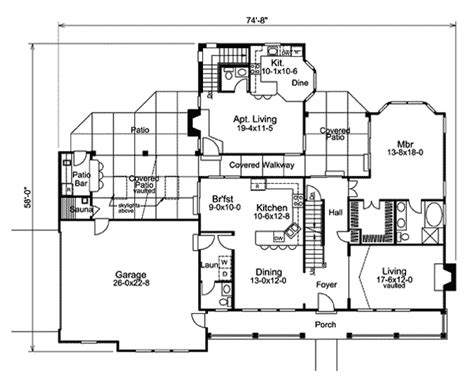 country home   law apartment ha architectural designs house plans