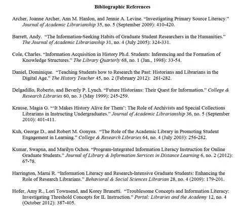 bibliography  reference list  americas utep library research