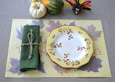 pressed leaf placemats craft crafts pressed leaves