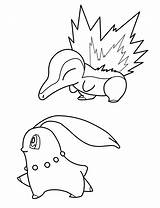Pokemon Ausmalbilder Cyndaquil Coloriages Quilava Coloriage Picgifs Chikorita Animaatjes Malvorlagen Animes sketch template