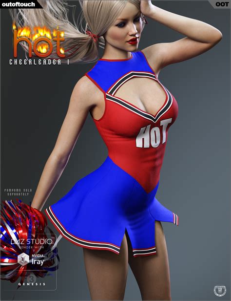 hot cheerleader 1 outfit for genesis 3 female s daz 3d