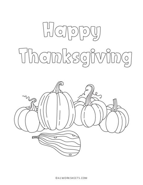 thanksgiving themed pumpkins coloring pages  kids