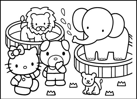 zoo printable coloring pages