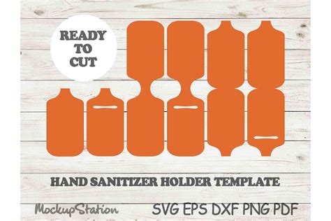 hand sanitizer holder template svg laser cut file dxf  mockupstation