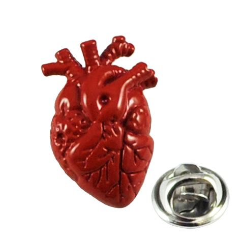 anatomic red heart surgeons lapel pin badge from ties planet uk