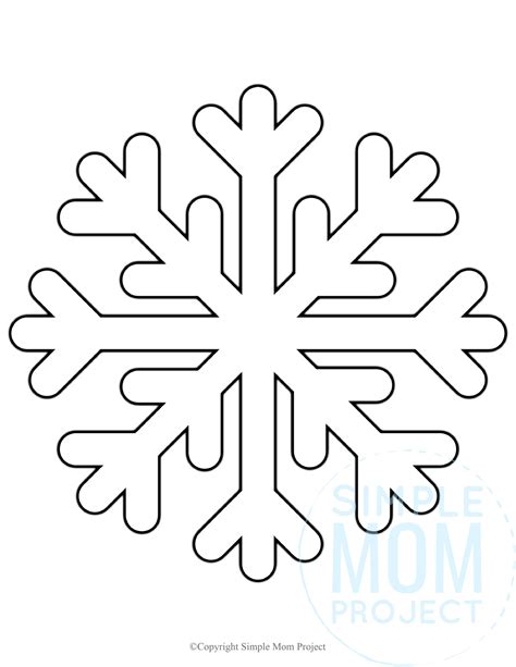 outline snowflake template