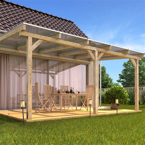 solid wood canopy set roof polycarbonate sheet garden patio xcm outdoor ebay
