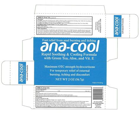 ndc   ana cool rapid soothing cooling formula images packaging labeling appearance