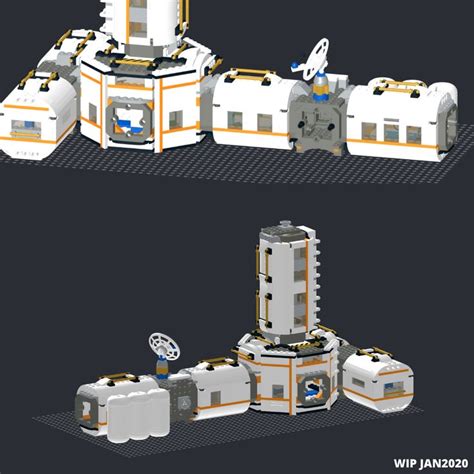 unfinished moc design based   lunar space station city